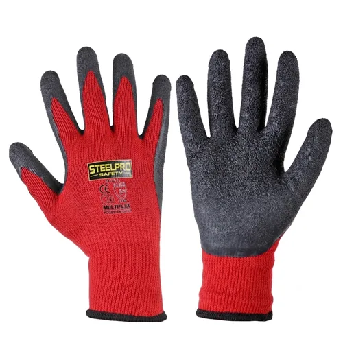 Guante Multiflex Latex Rojo Steelpro